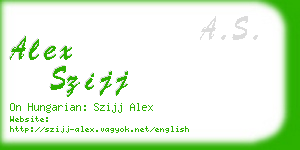 alex szijj business card